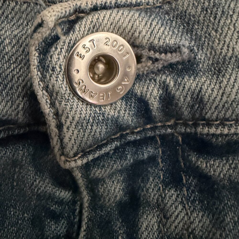 AG Jeans Alicia Denim Midi Skirt | Size 29 / Size 8 | Front Slit High-Waisted - Picture 9 of 12